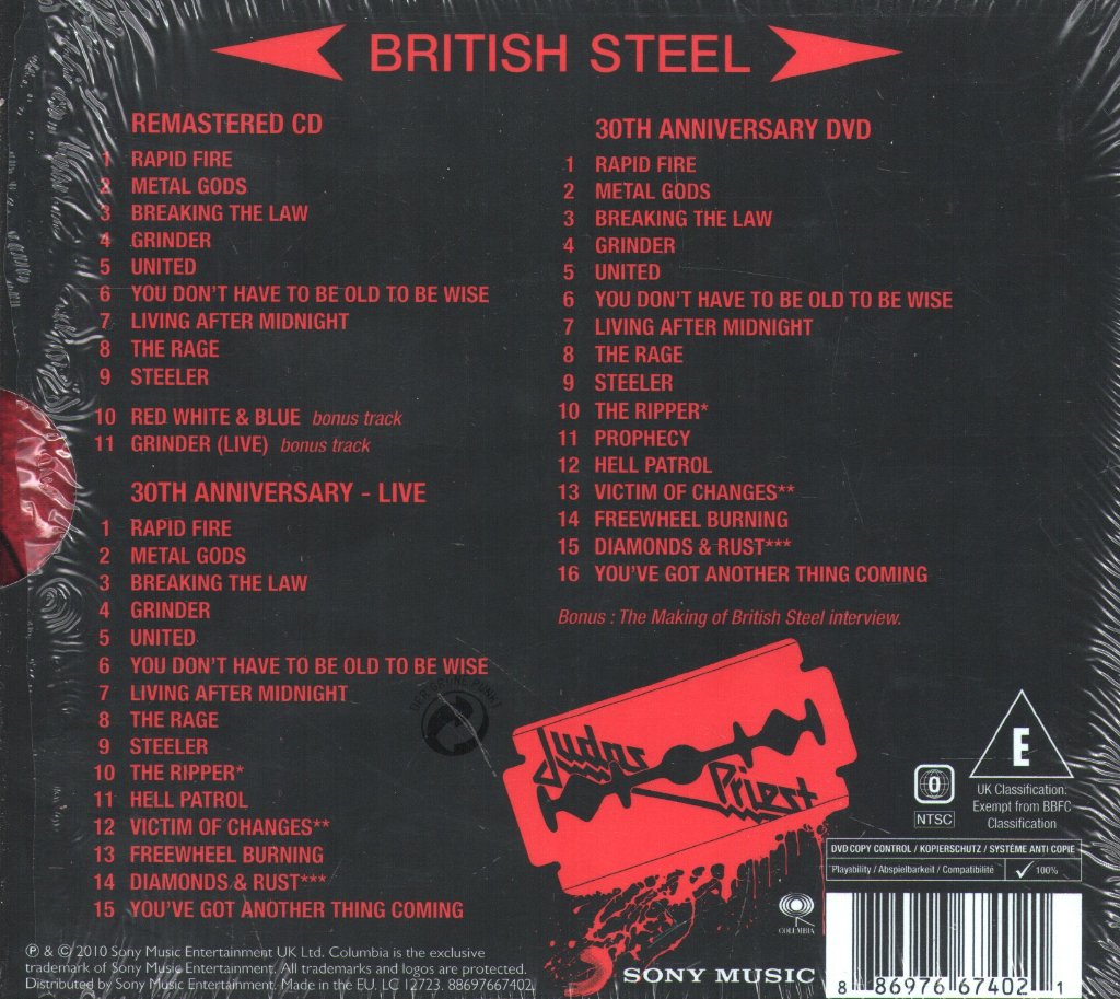 Judas Priest - British Steel - 30th Anniversary Deluxe Edition - Cd Set