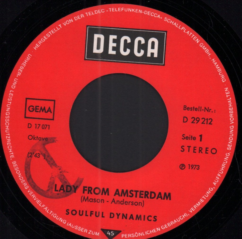 Soulful Dynamics - Lady From Amsterdam - 7 Inch