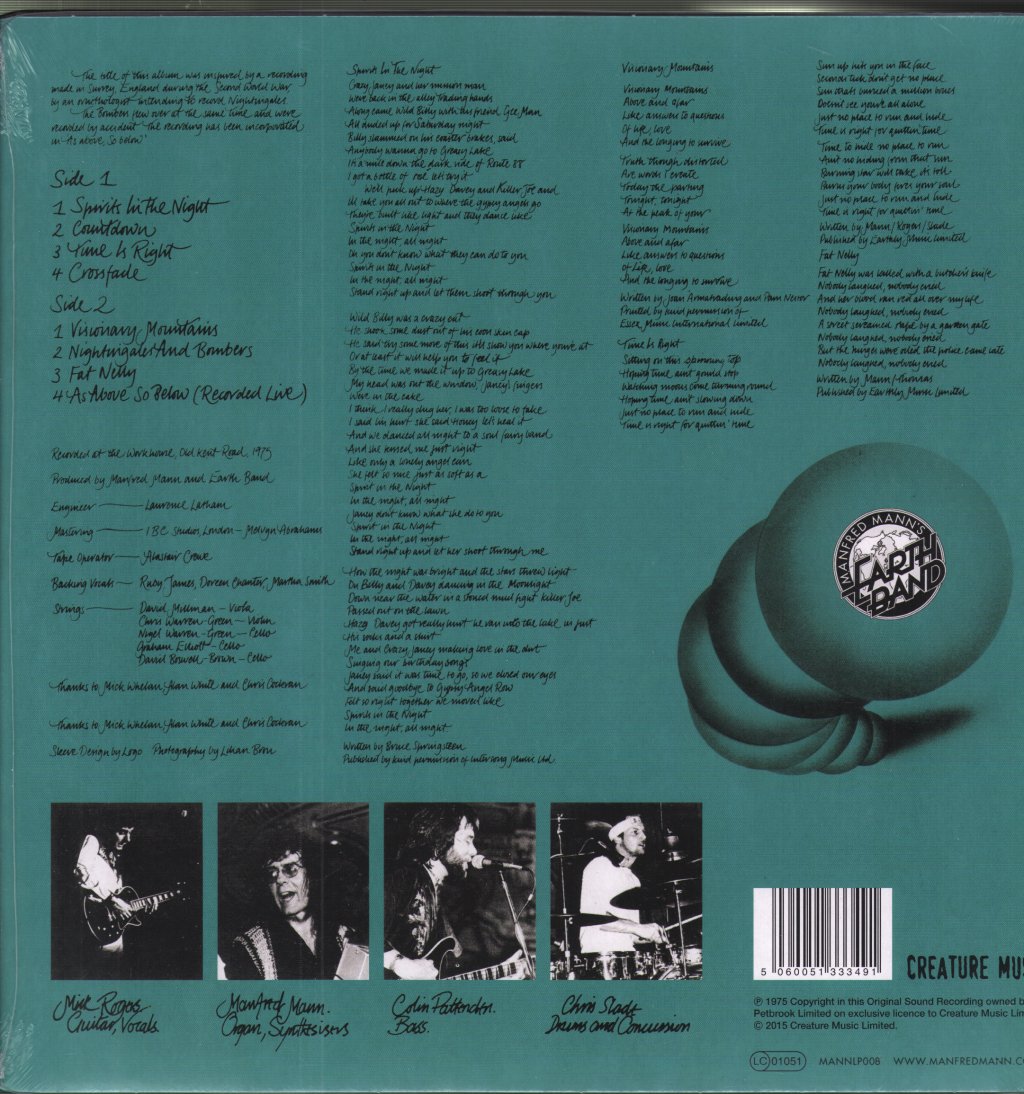 Manfred Mann's Earth Band - Nightingales & Bombers - Lp