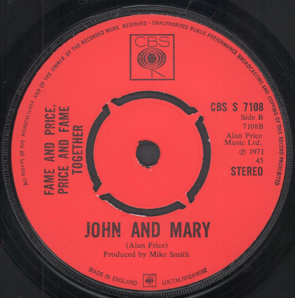 Fame And Price - Rosetta - 7 Inch