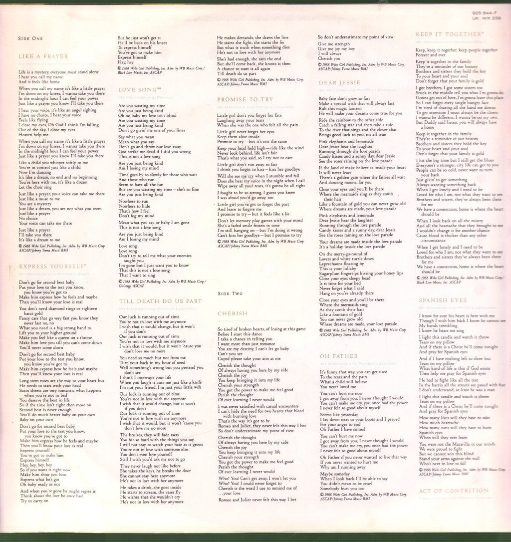 Madonna - Like A Prayer - Lp
