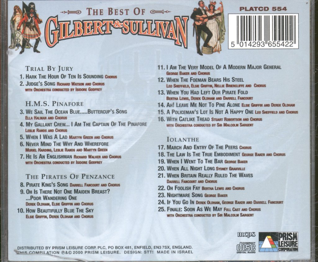 D'Oyly Carte Opera Company - Best Of Gilbert & Sullivan - Cd