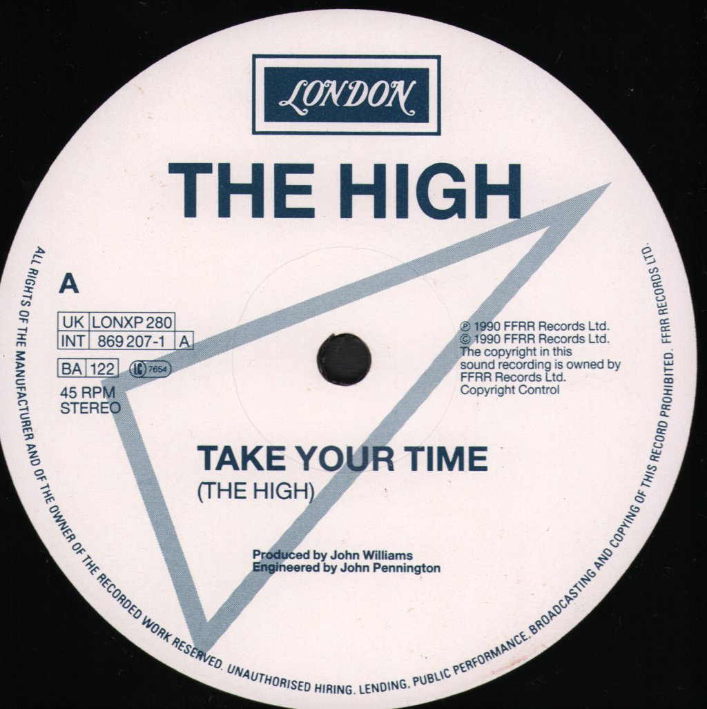 High (Indie Group) - Take Your Time - 12 Inch