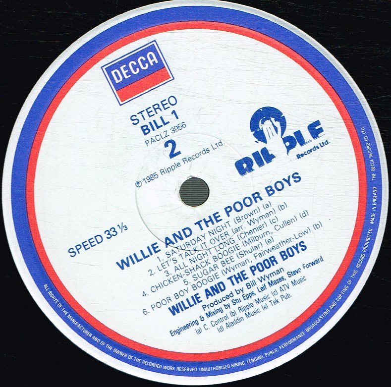Willie And The Poor Boys - Willie And The Poor Boys - Lp