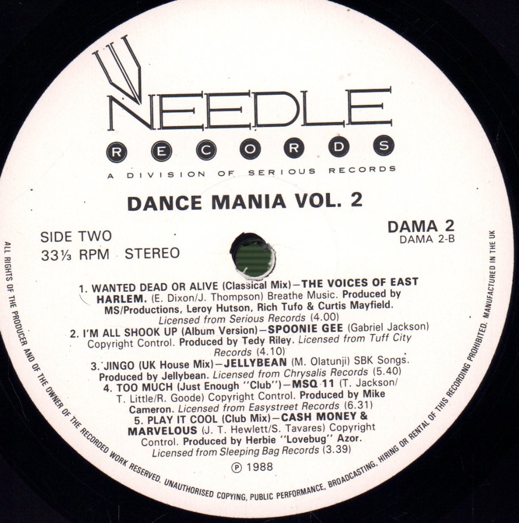 Various Artists - Dance Mania Volume 2 - Lp