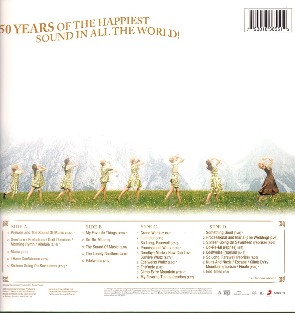 Various Artists - Sound Of Music (50th Anniversary) - Double Lp