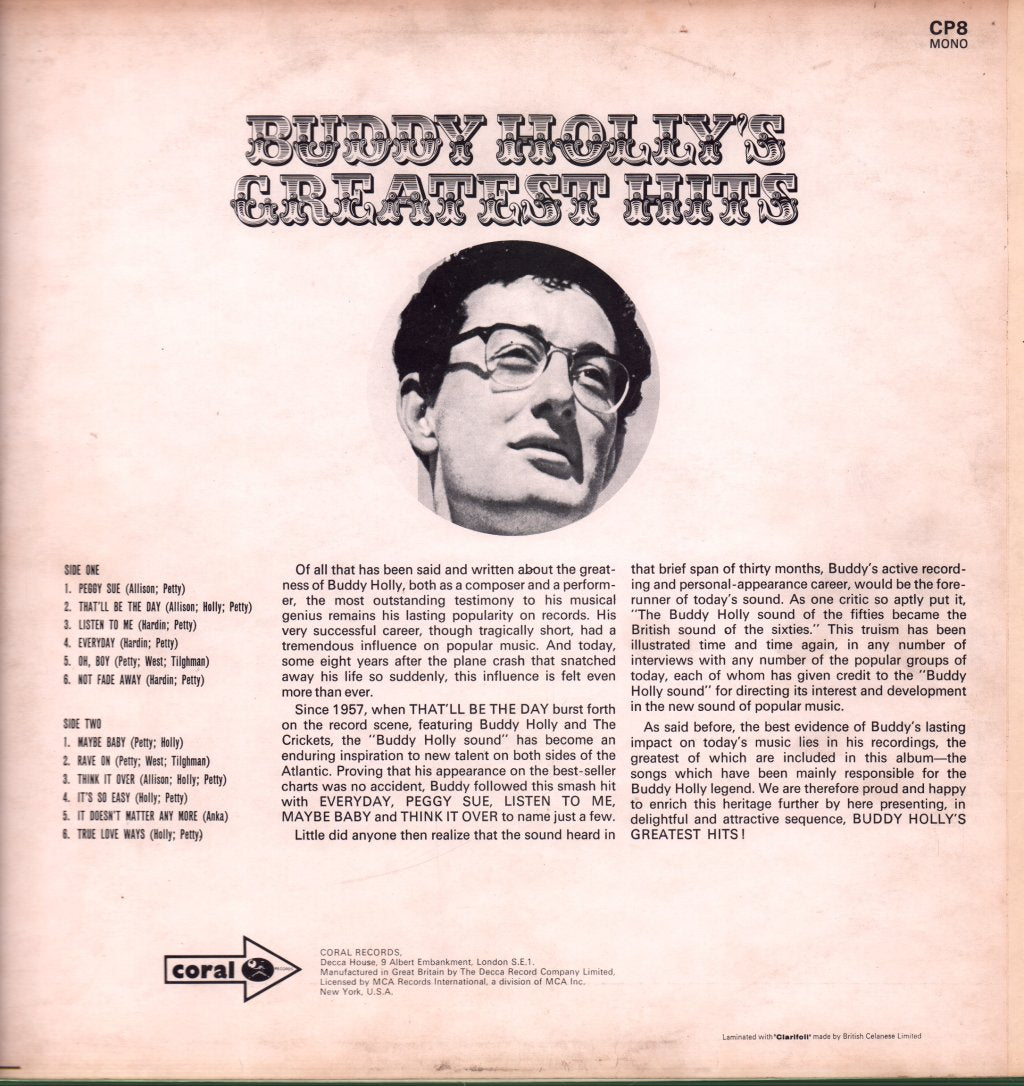 Buddy Holly - Greatest Hits - Lp