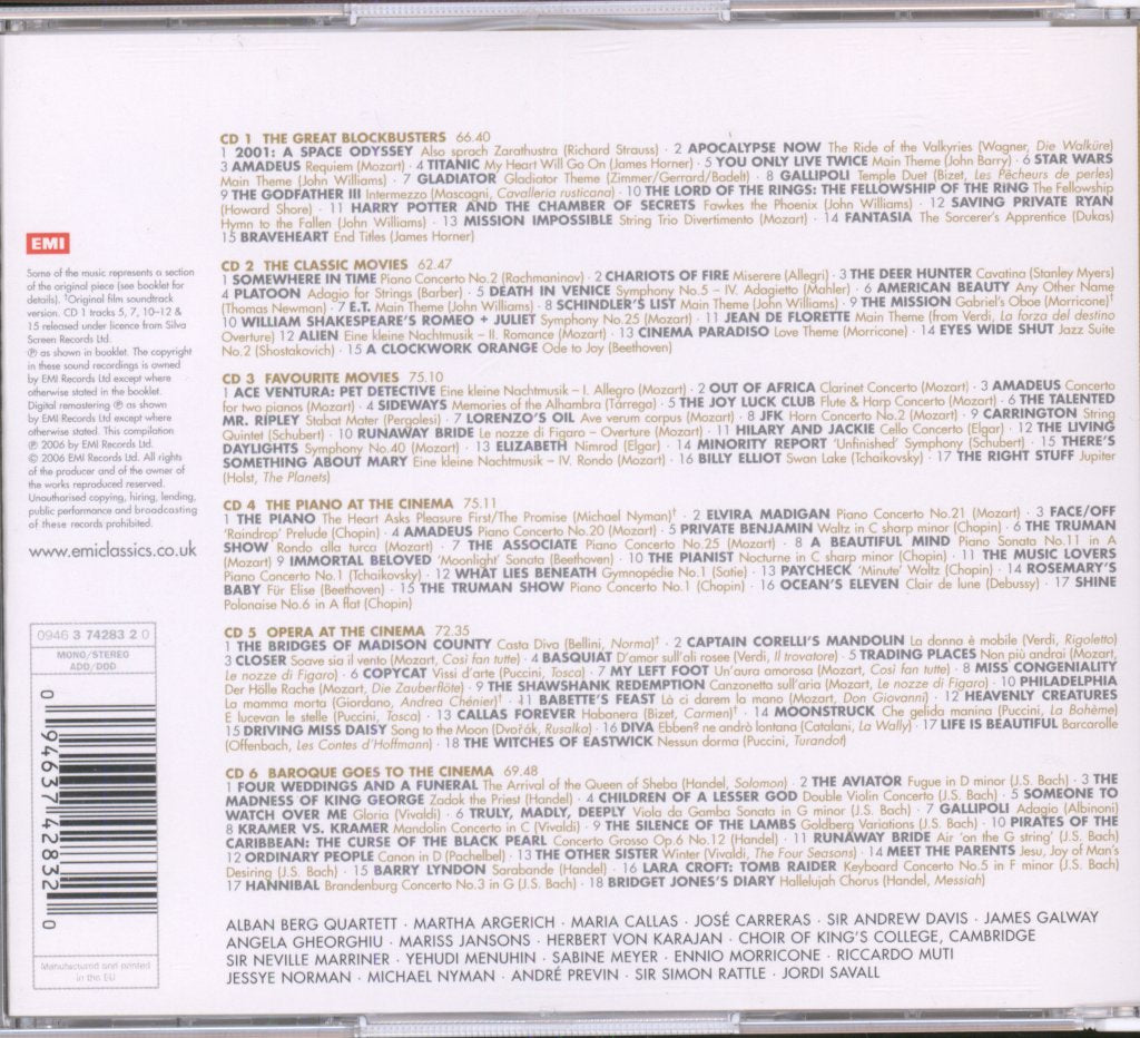 Various Artists - Film 100 - Classic Music From Your Favorite Movies - Cd Set