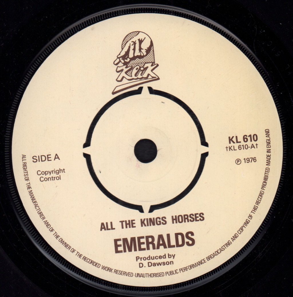 Emeralds - All The Kings Horses - 7 Inch