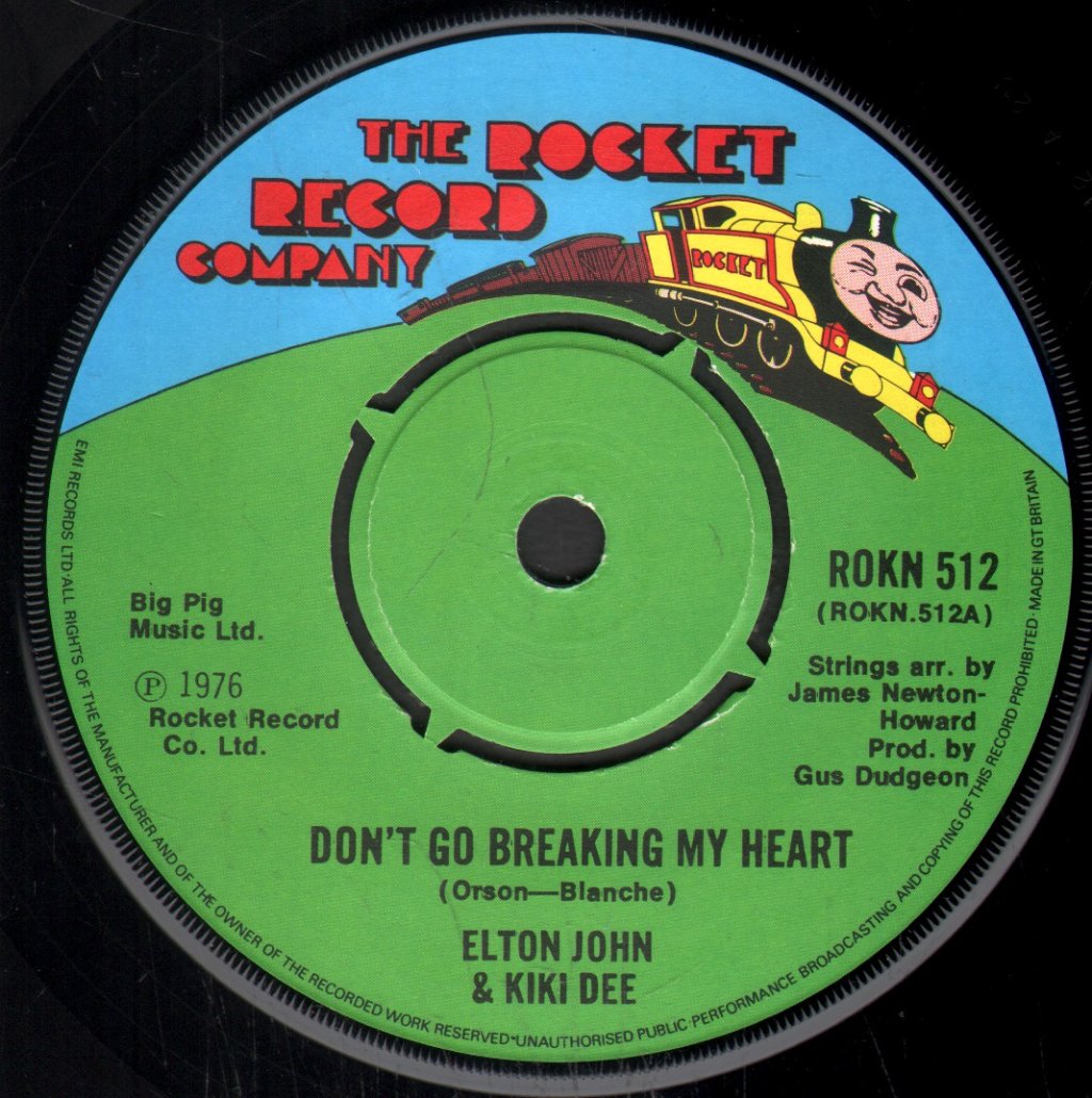 Elton John And Kiki Dee - Don't Go Breaking My Heart - 7 Inch