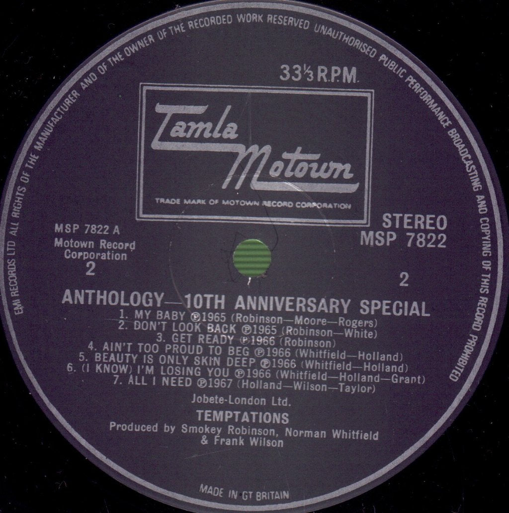 Temptations - Anthology - Triple Lp