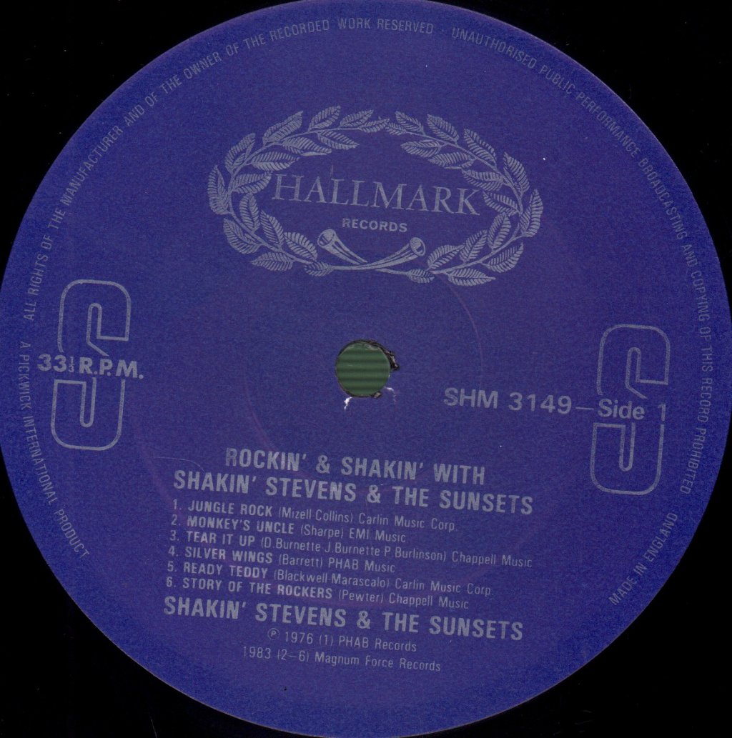 Shakin' Stevens And The Sunsets - Rockin' & Shakin' With - Lp