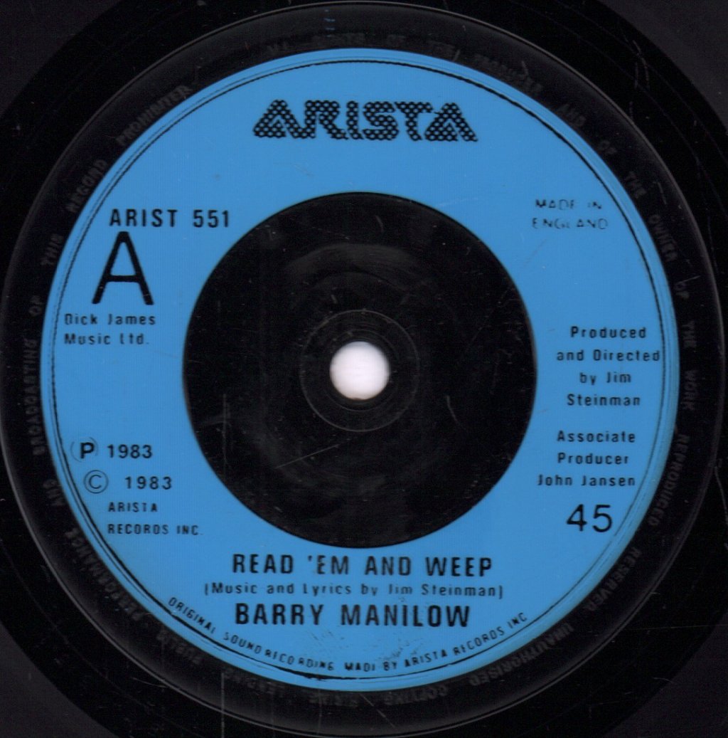 Barry Manilow - Read Em And Weep - 7 Inch