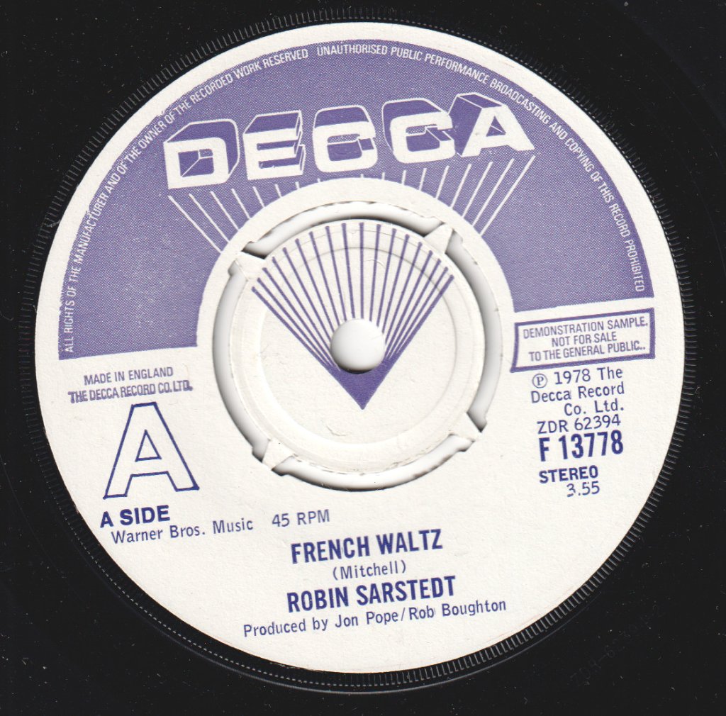 Robin Sarstedt - French Waltz - 7 Inch