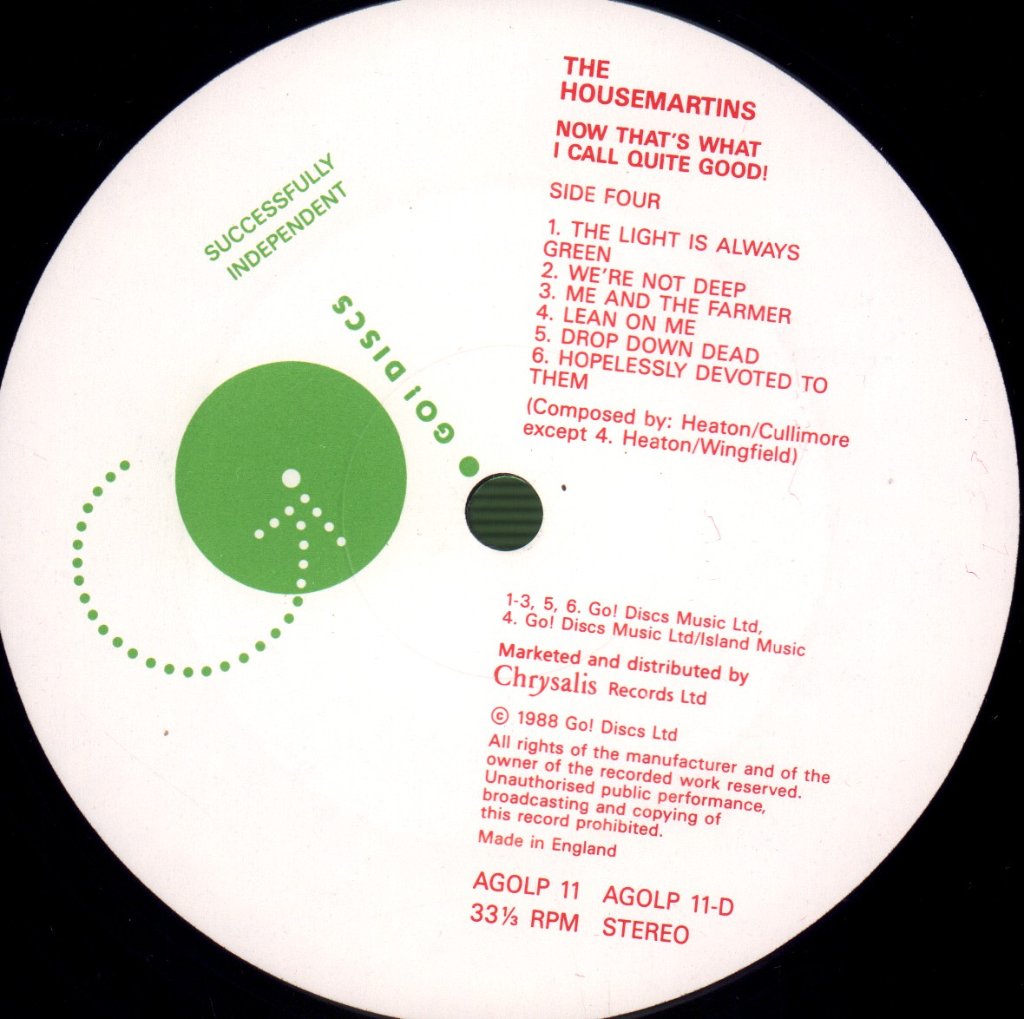 Housemartins - Now That's What I Call Quite Good - Double Lp