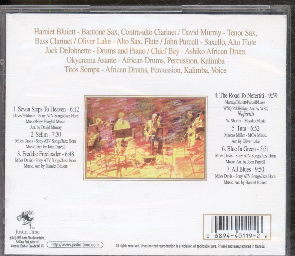 World Saxophone Quartet Featuring Jack DeJohnette - Selim Sivad. Tribute To Miles Davis With African Drums - Cd