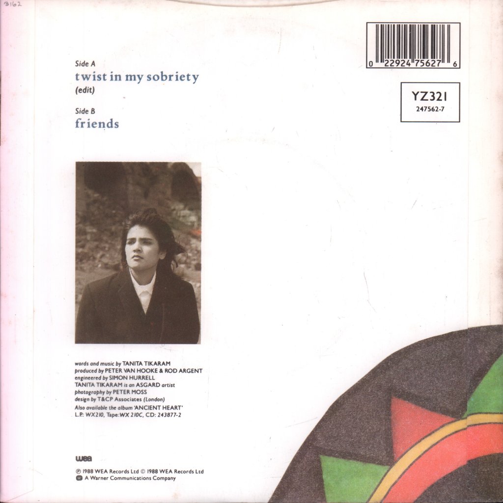 Tanita Tikaram - Twist In My Sobriety - 7 Inch