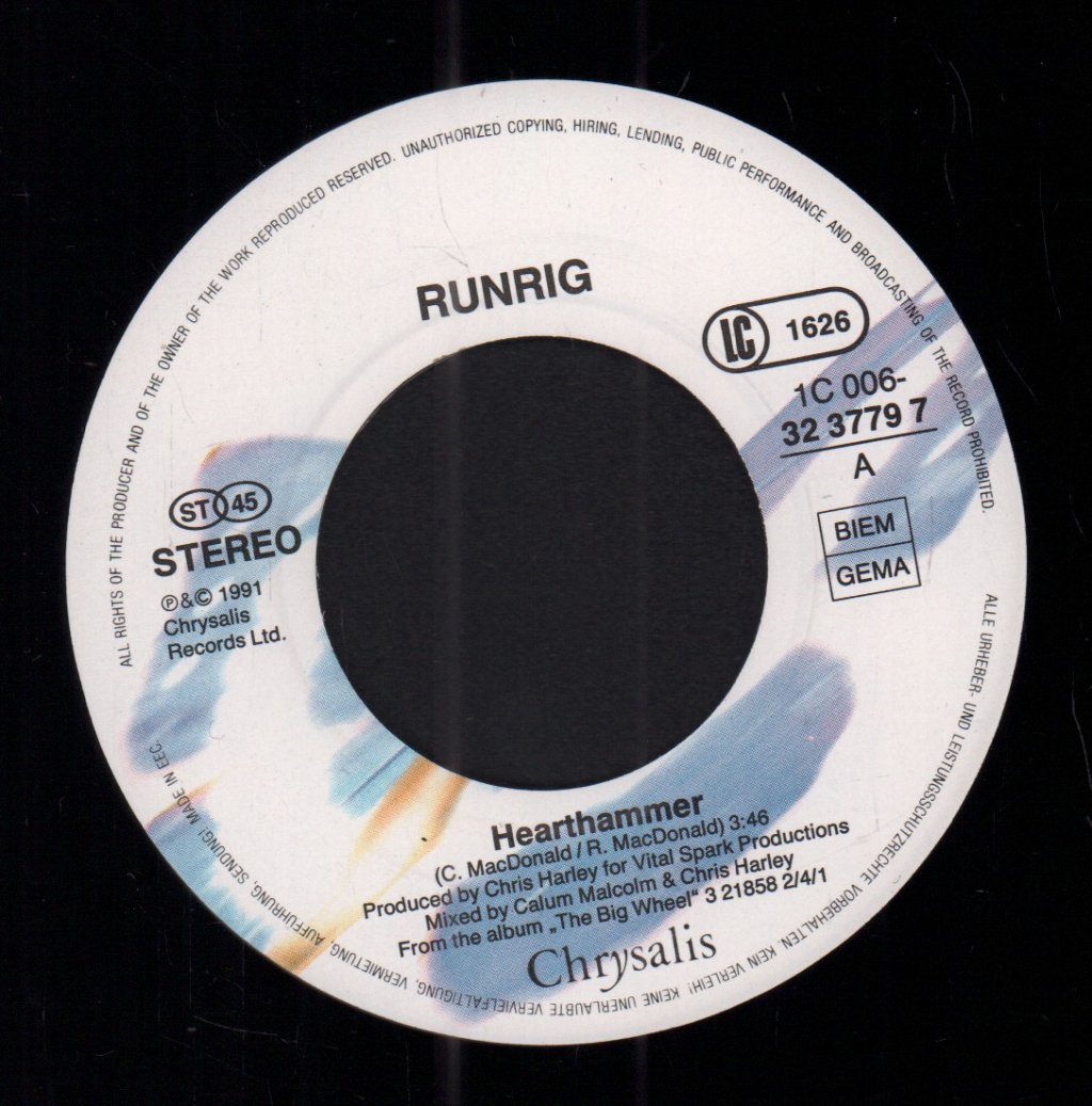 Runrig - Hearthammer - 7 Inch