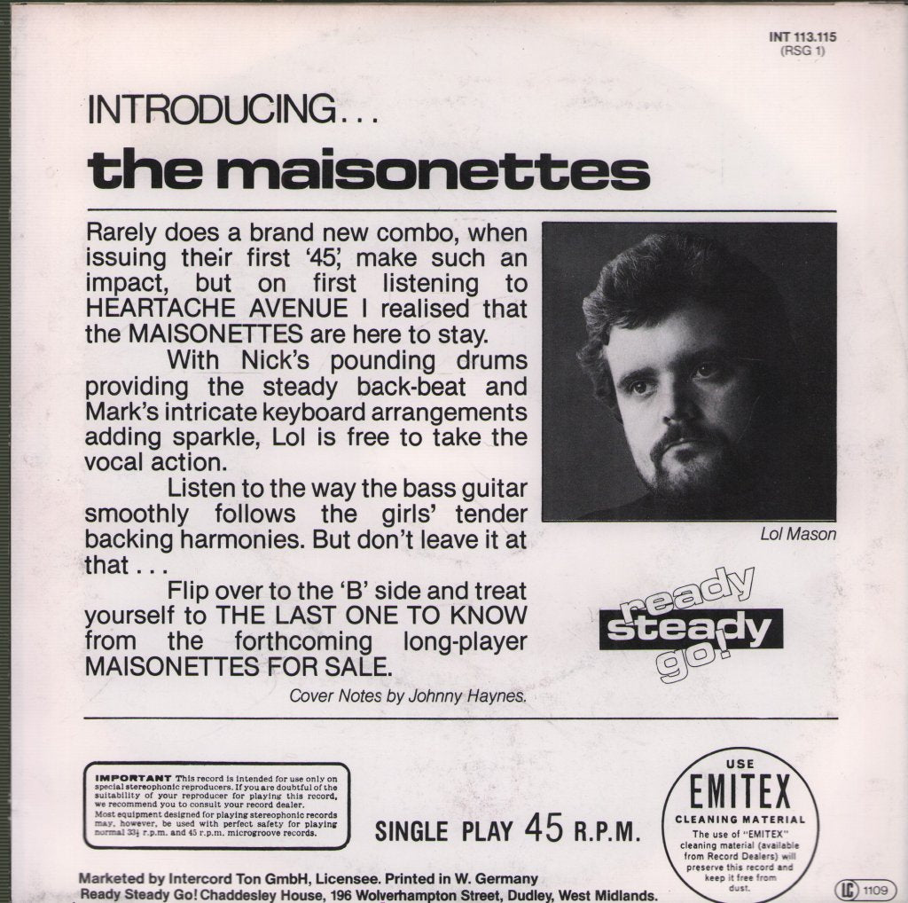 Maisonettes - Heartache Avenue - 7 Inch