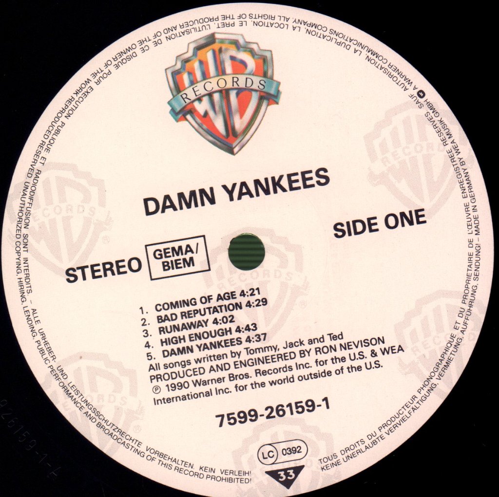 Damn Yankees - Damn Yankees - Lp