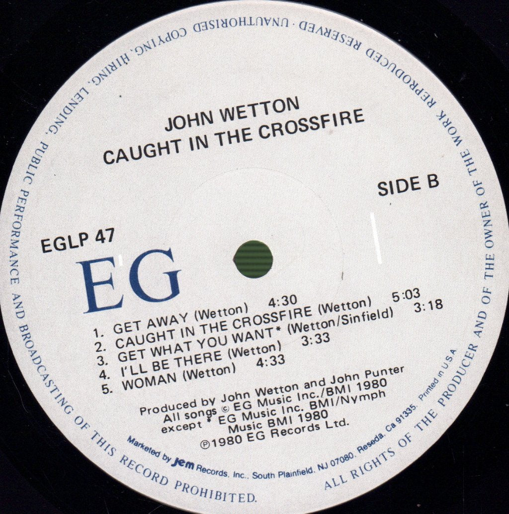 John Wetton - Caught In The Crossfire - Lp