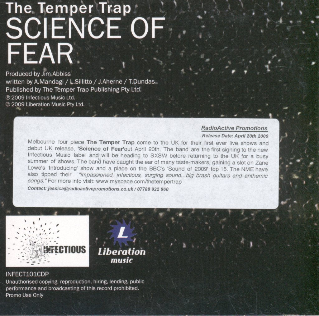 Temper Trap - Science Of Fear - Cd