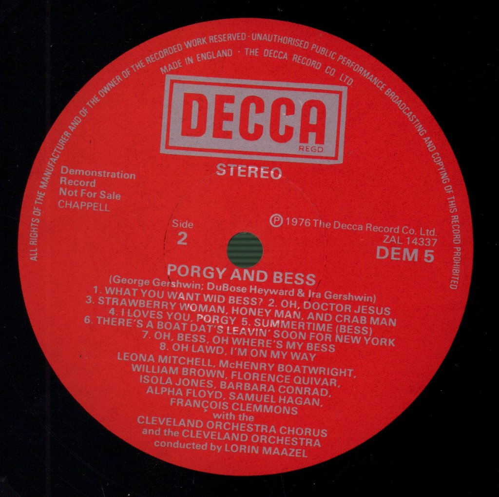 George Gershwin - Porgy And Bess - The World Premiere Complete Recording - Lp
