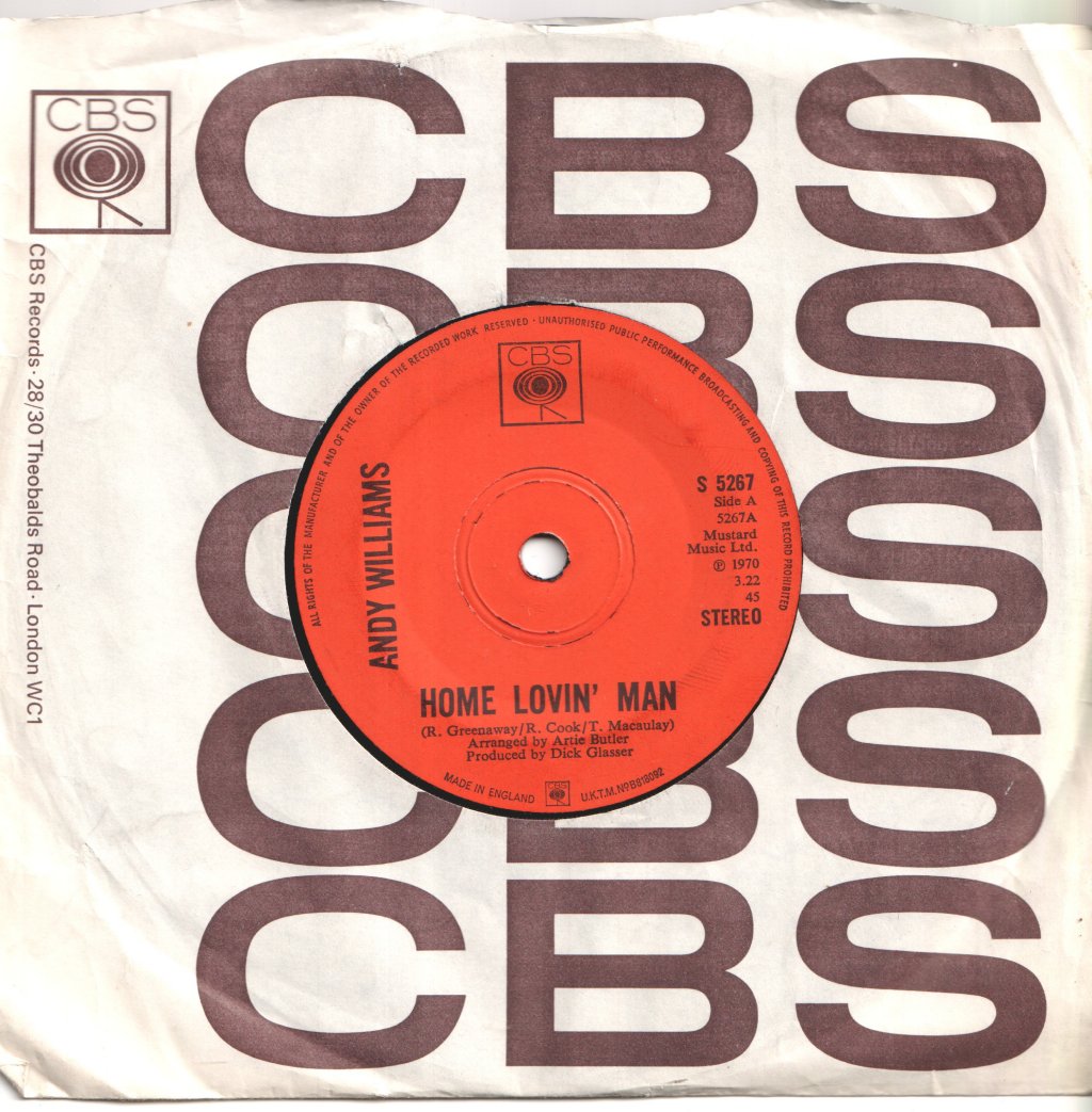 Andy Williams - Home Lovin' Man - 7 Inch
