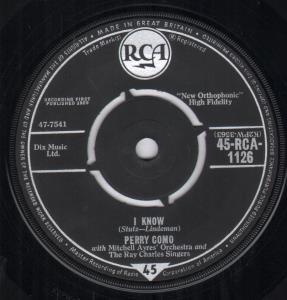 Perry Como - I Know - 7 Inch