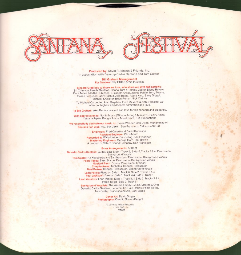 Santana - Festival - Lp