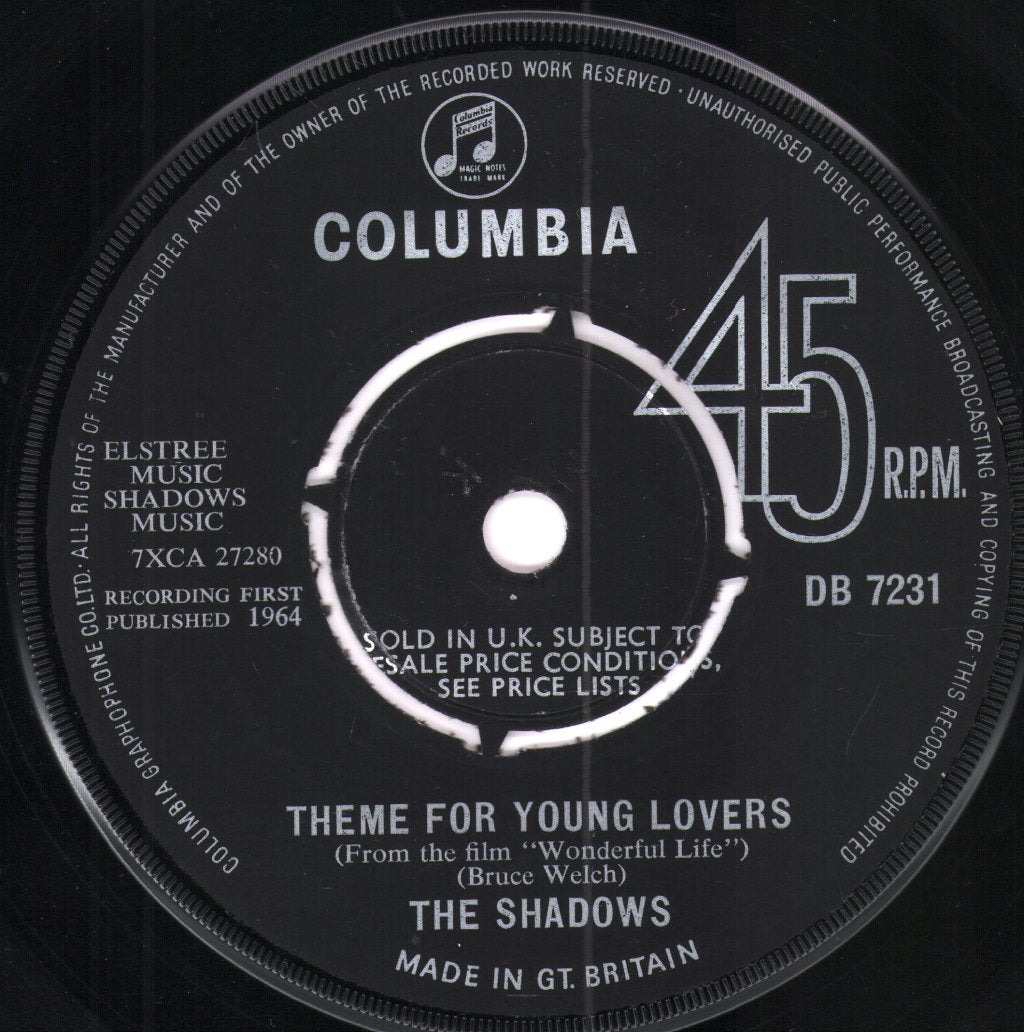 Shadows - Theme For Young Lovers - 7 Inch