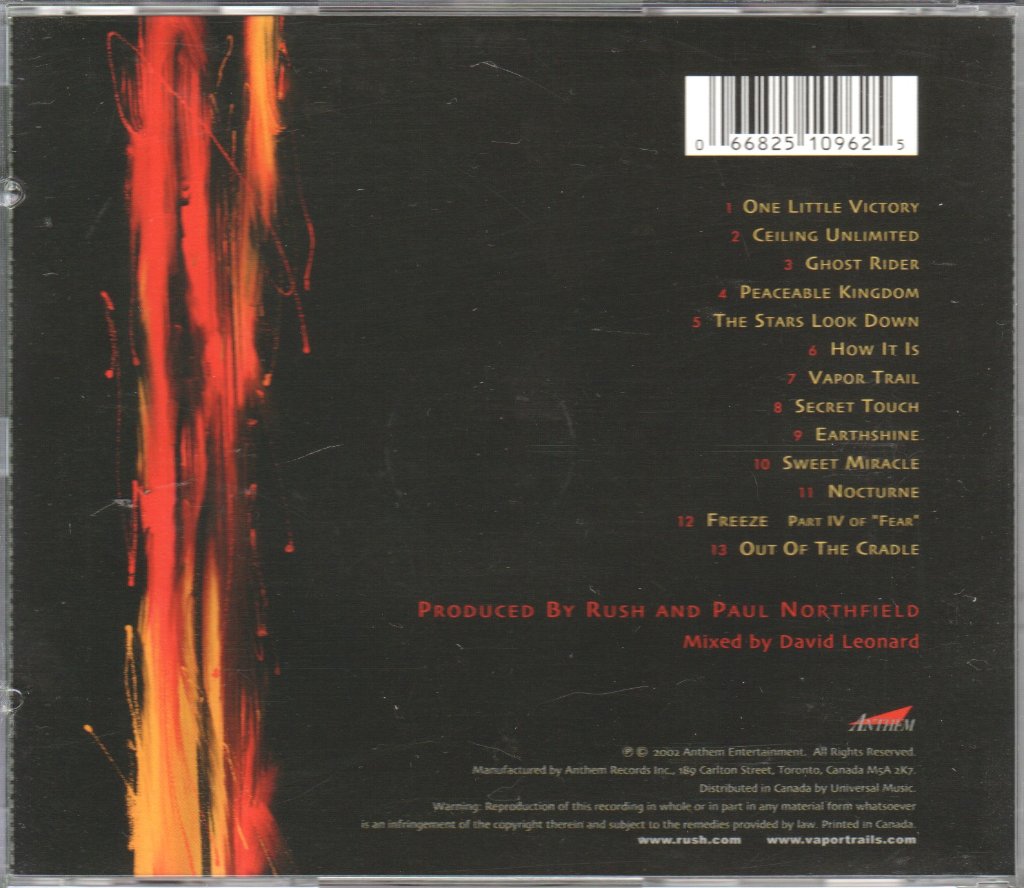 Rush - Vapor Trails - Cd