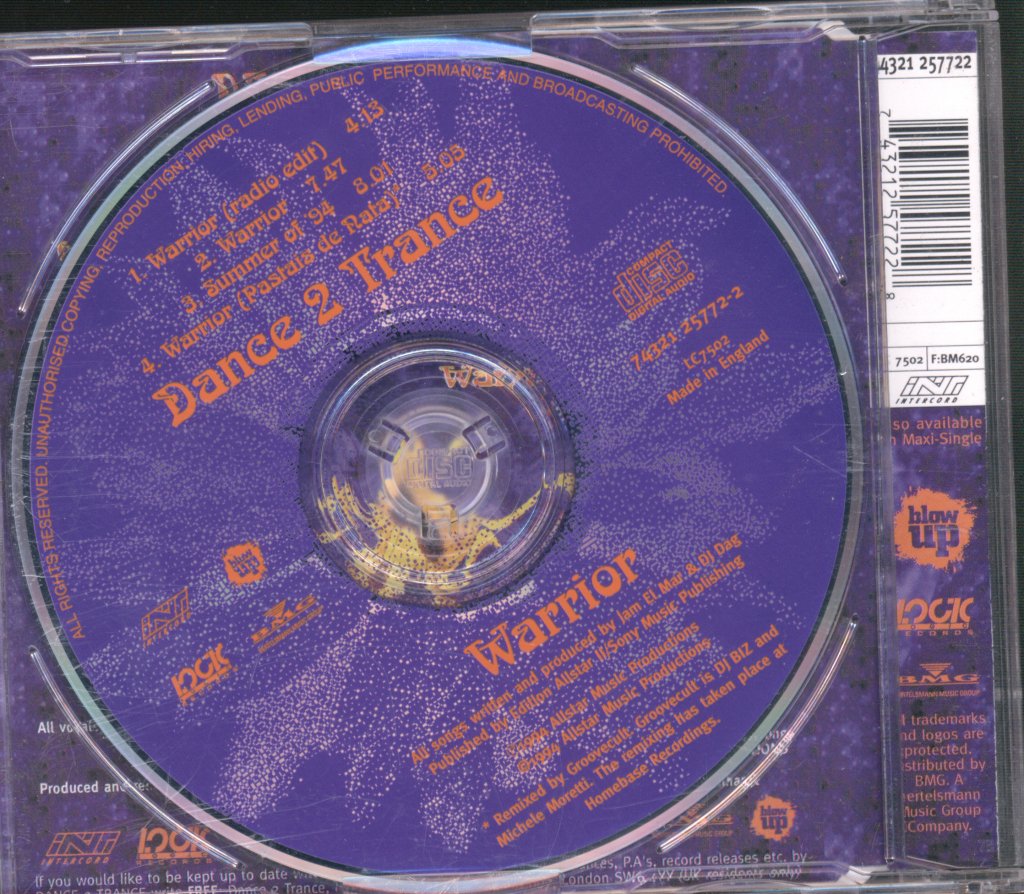 Dance 2 Trance - Warrior - Cd