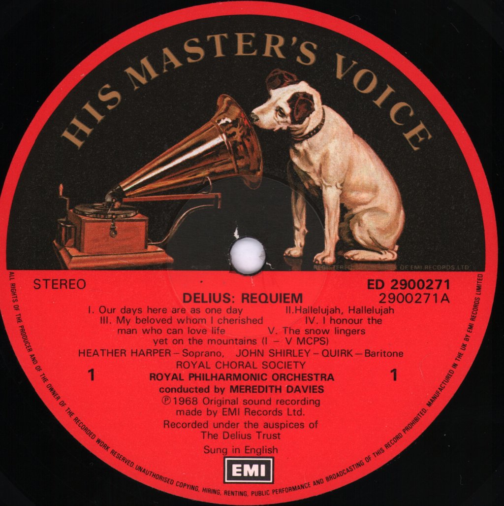Heather Harper / John Shirley-Quirk / Meredith Davies / Royal Philharmonic Orchestra - Delius - Requiem / Idyll (Once I Passed Through A Populous City - Lp