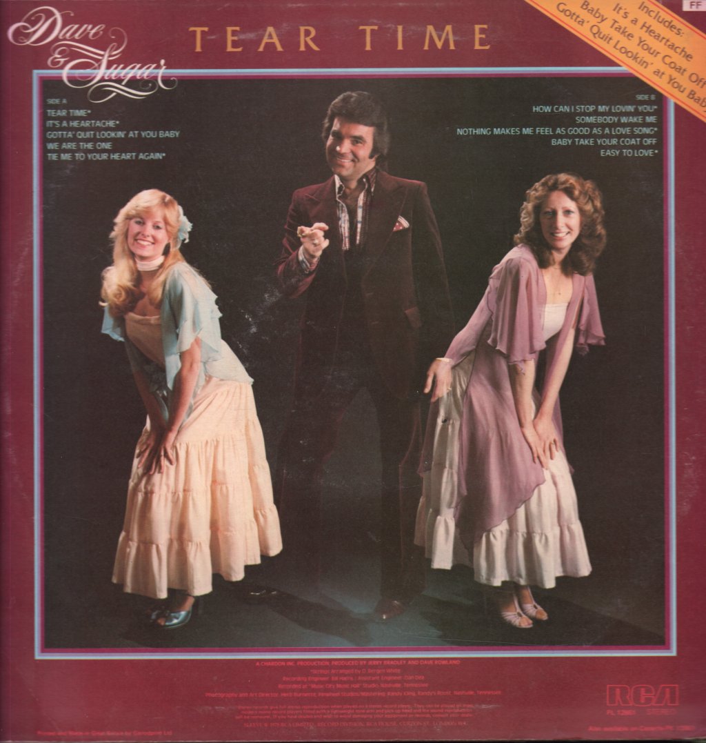 Dave And Sugar - Tear Time - Lp