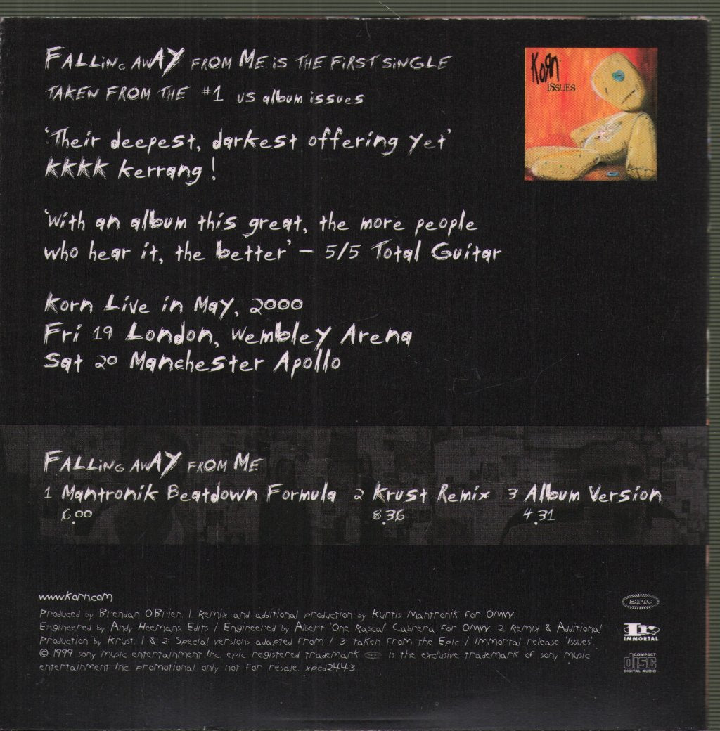 Korn - Falling Away From Me - Cd
