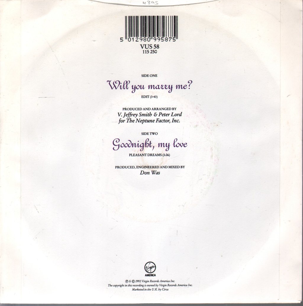 Paula Abdul - Will You Marry Me - 7 Inch