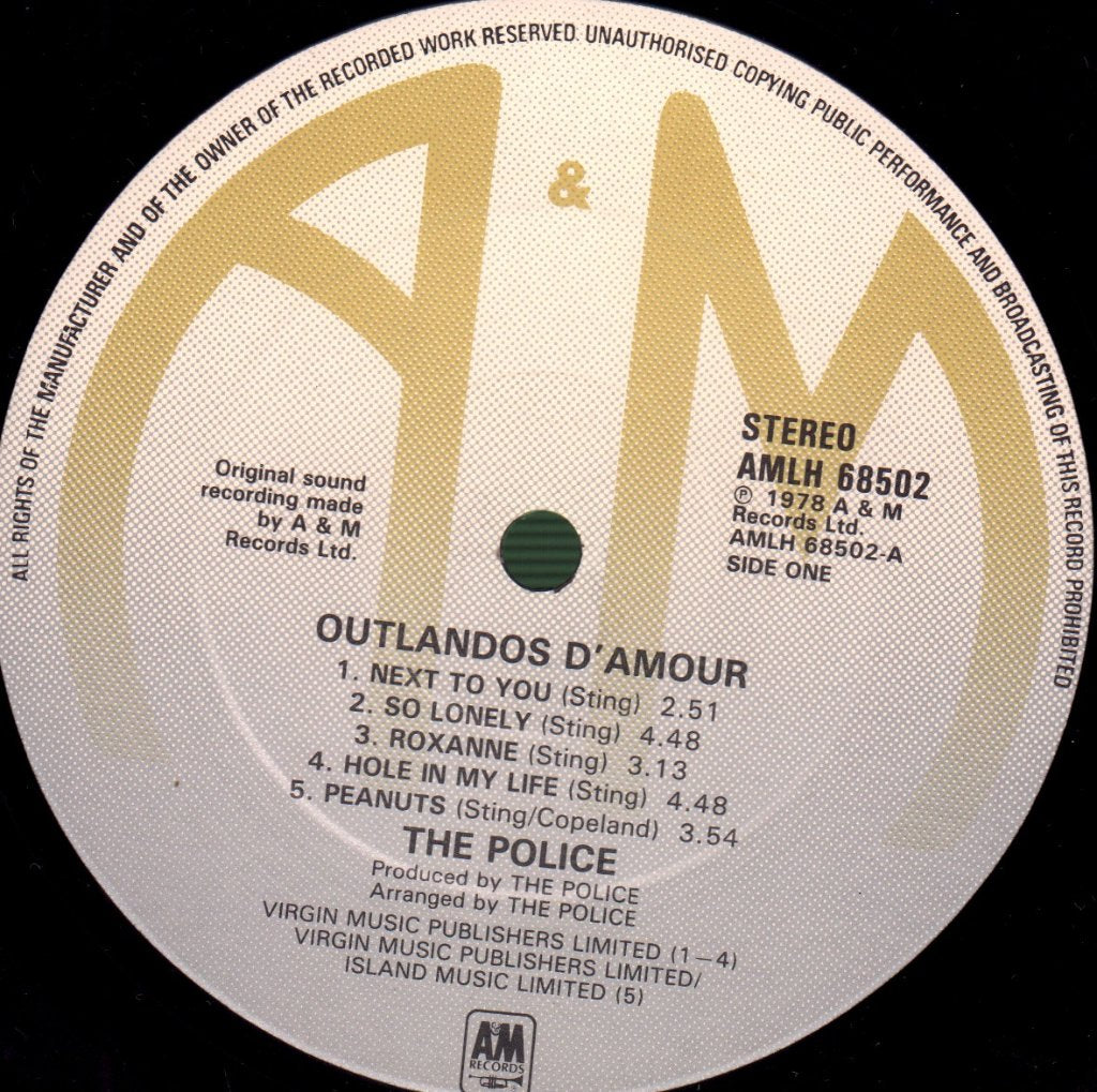 Police - Outlandos D'amour - Lp