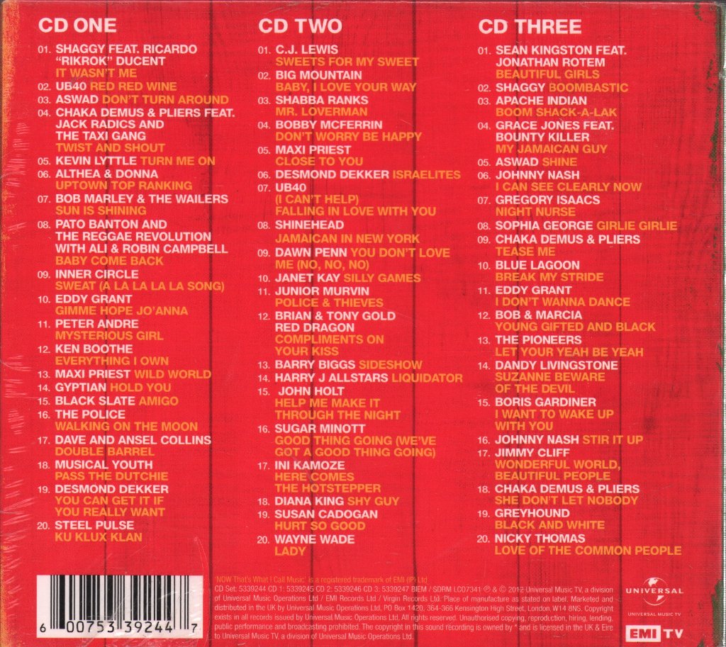 Various Artists - Now That's What I Call Reggae - Cd Set