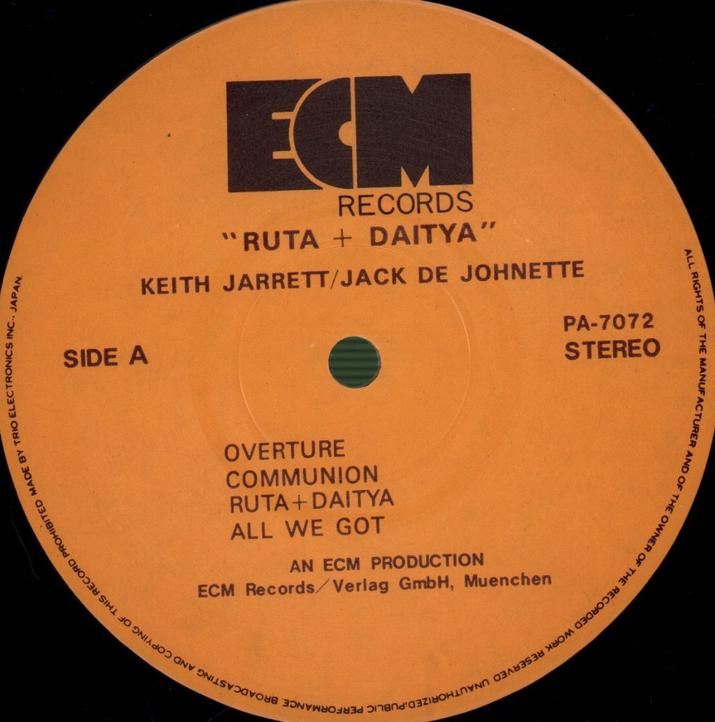 Keith Jarrett / Jack De Johnette - Ruta And Daitya - Lp