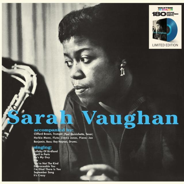 Sarah Vaughan - Sarah Vaughan With Clifford Brown (Limited Edition Transparent Blue Vinyl) - Lp