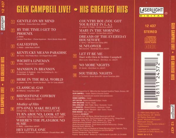 Glen Campbell - Glen Campbell Live! His Greatest Hits - Cd