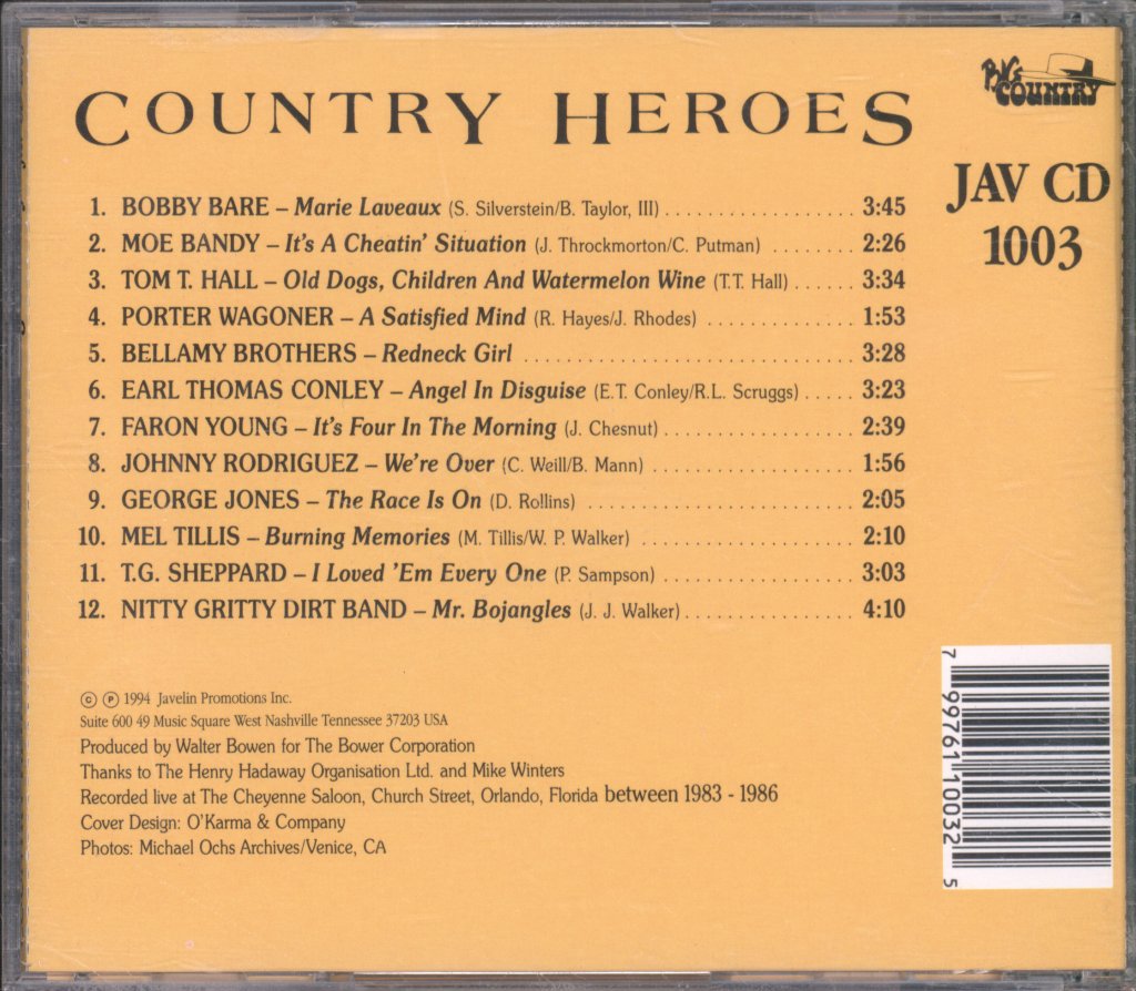 Various Artist - Country Heroes - Big Country - Cd