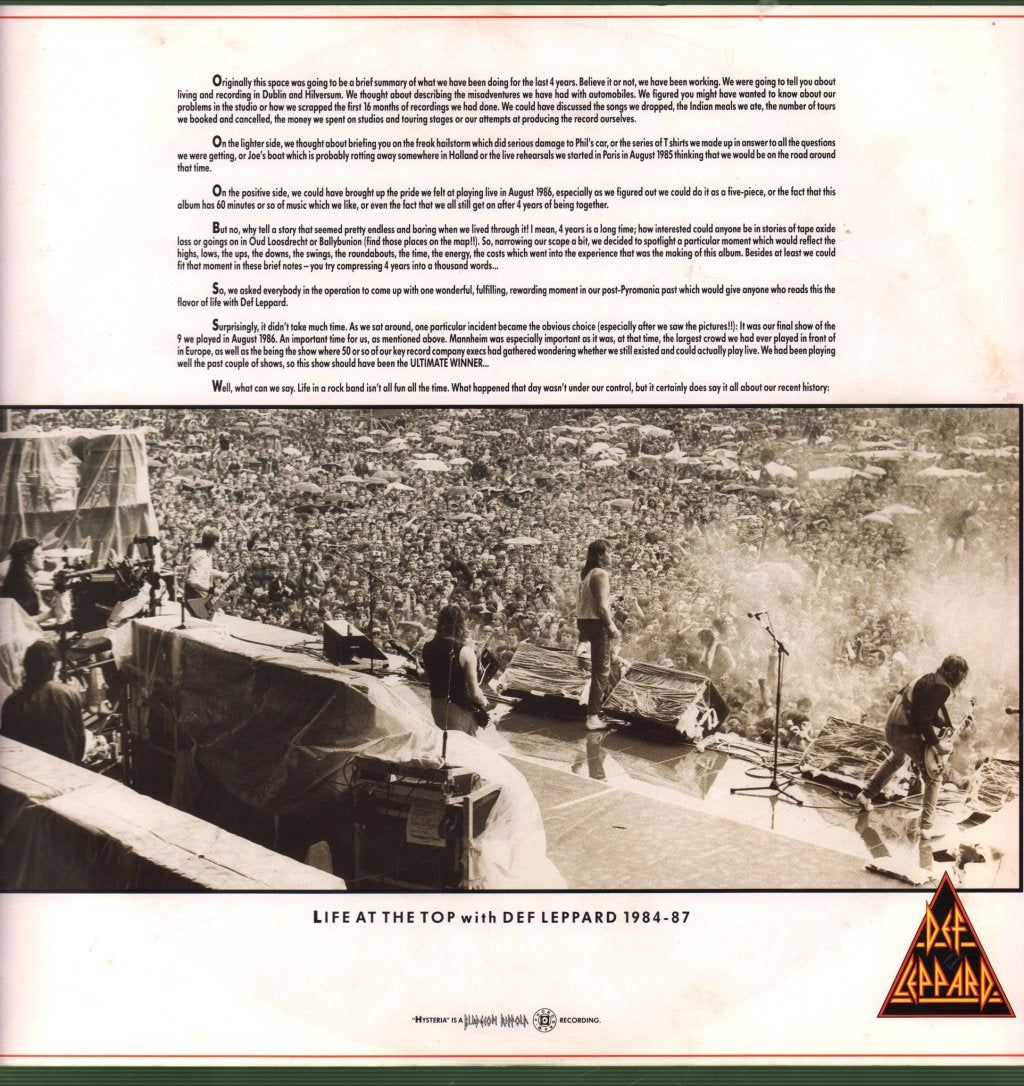 Def Leppard - Hysteria - Lp