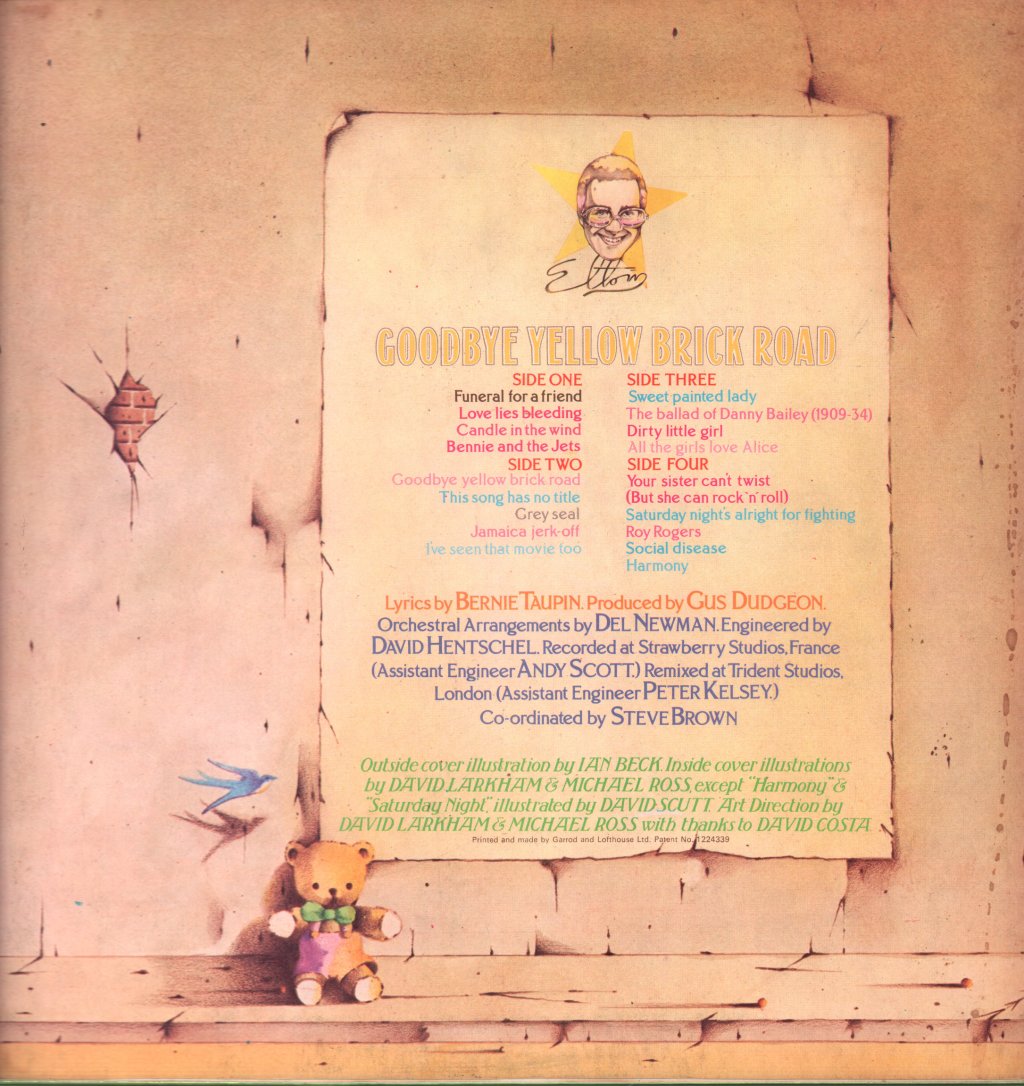 Elton John - Goodbye Yellow Brick Road - Double Lp