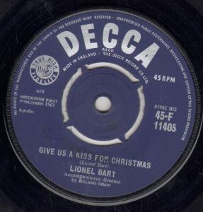 Lionel Bart - Give Us A Kiss For Christmas - 7 Inch