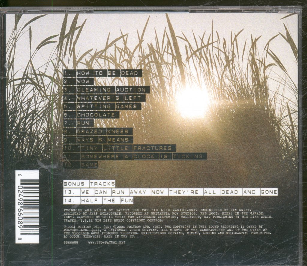Snow Patrol - Final Straw - Cd