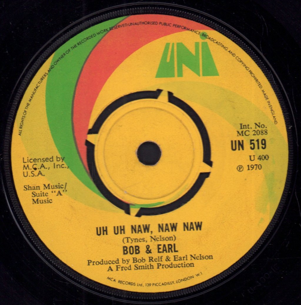 Bob And Earl - Pickin' Up Love's Vibrations - 7 Inch