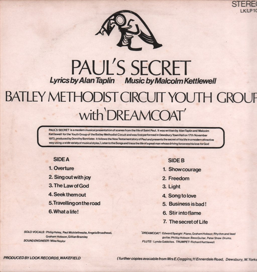 Batley Methodist Circuit Youth Group - Paul's Secret - Lp