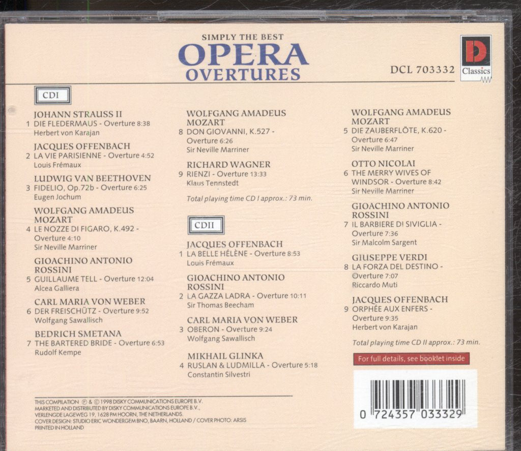 Various Artists - Simply The Best Opera Overtures - Double Cd